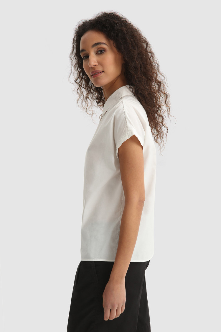 Popeline blouse Henley