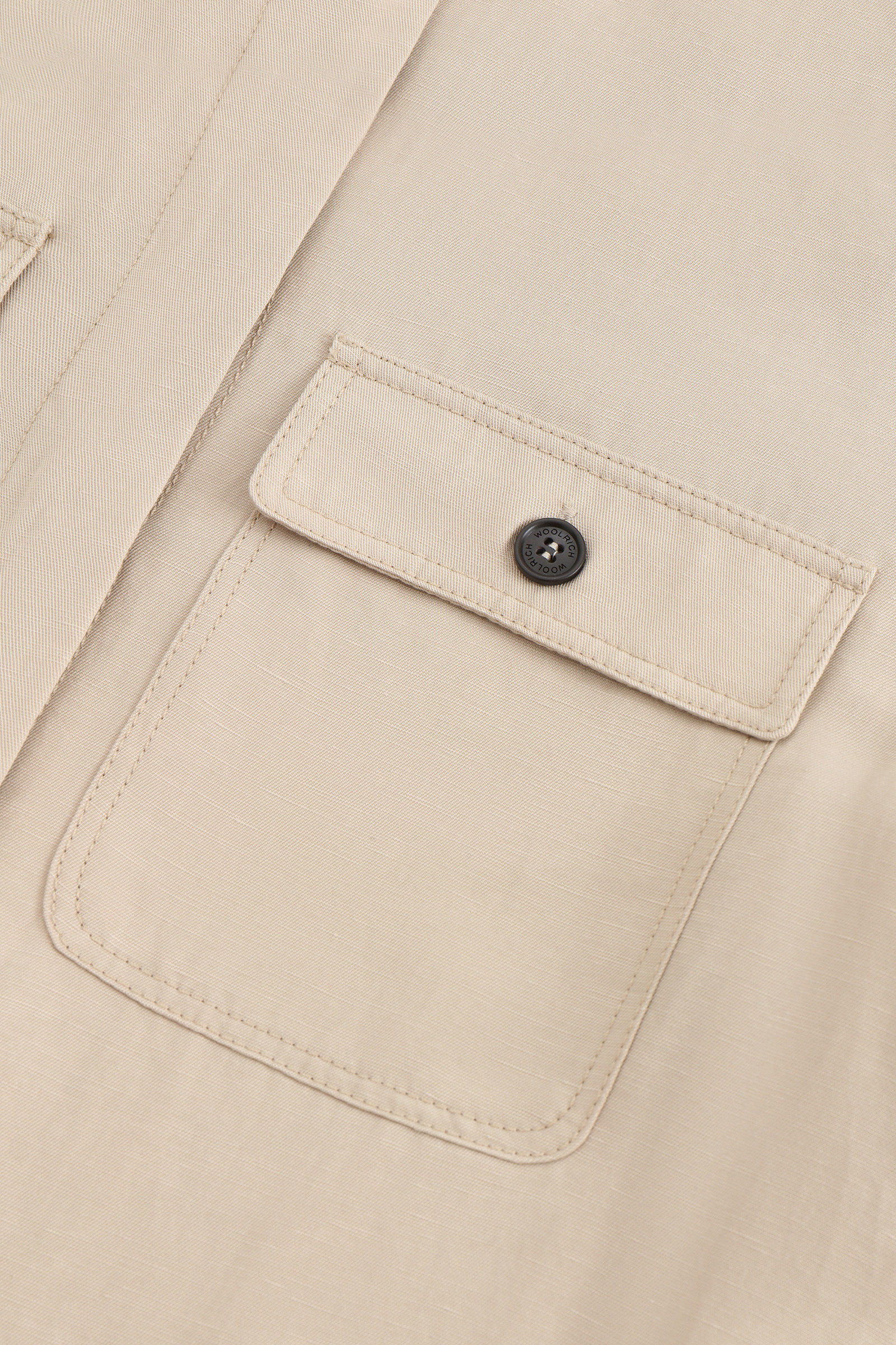 Sobrecamisa Outdoor en mezcla de lino beige photo 6 | Woolrich