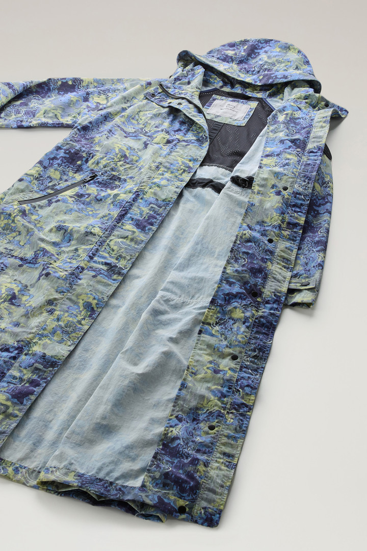 Hooded Parka in Printed Cordura Fabric Blue photo 9 | Woolrich