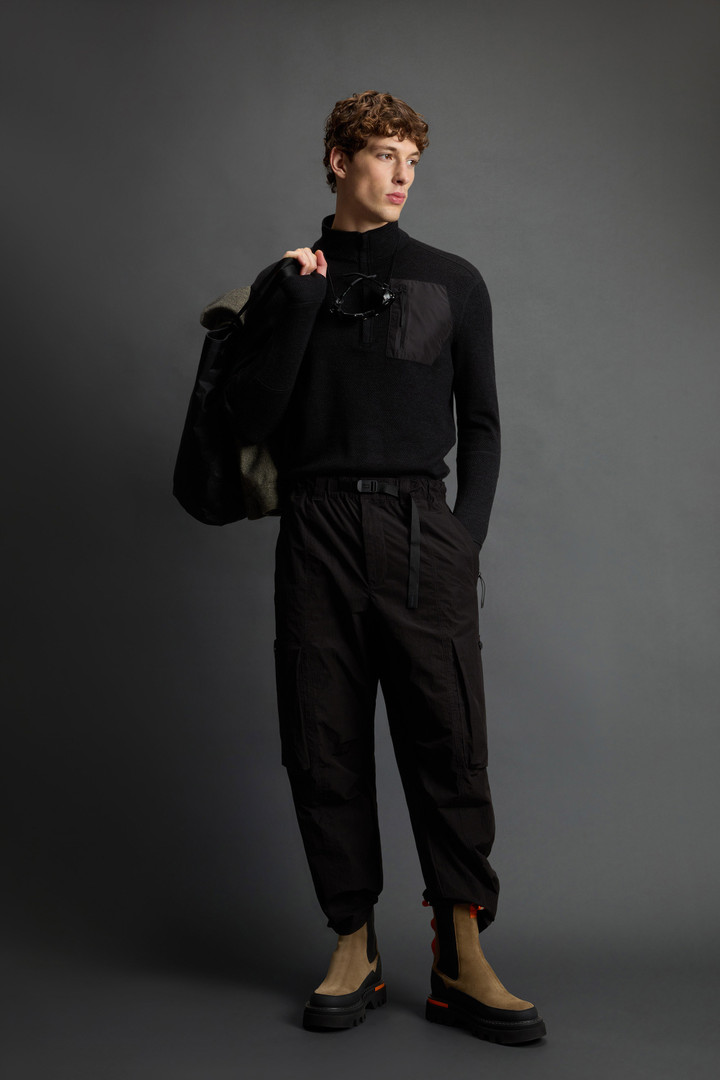 Stricksweatshirt aus reiner italienischer Schurwolle by Todd Snyder Schwarz photo 2 | Woolrich