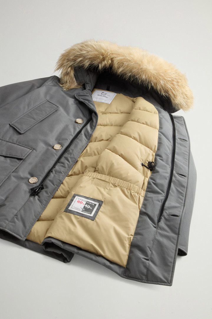 Arctic Parka in Ramar Cloth with Detachable Fur Trim Gray photo 9 | Woolrich