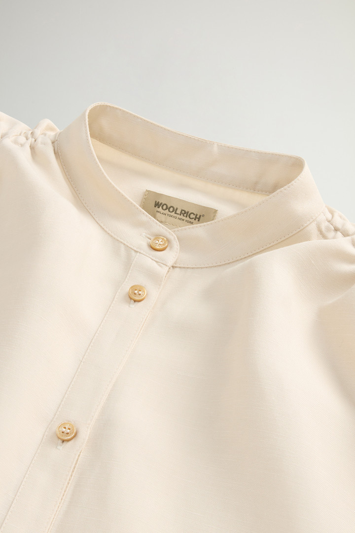 VISCOSE LINEN BLOUSE Beige photo 6 | Woolrich