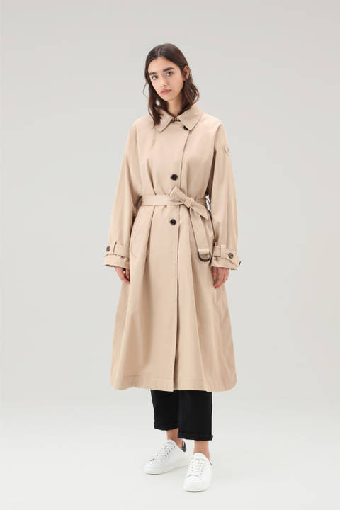 Lakeside Cotton Trench Coat Beige | Woolrich