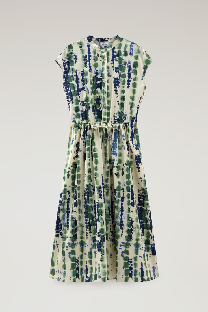 Midi Dress in Printed Cotton Poplin Beige photo 4 | Woolrich