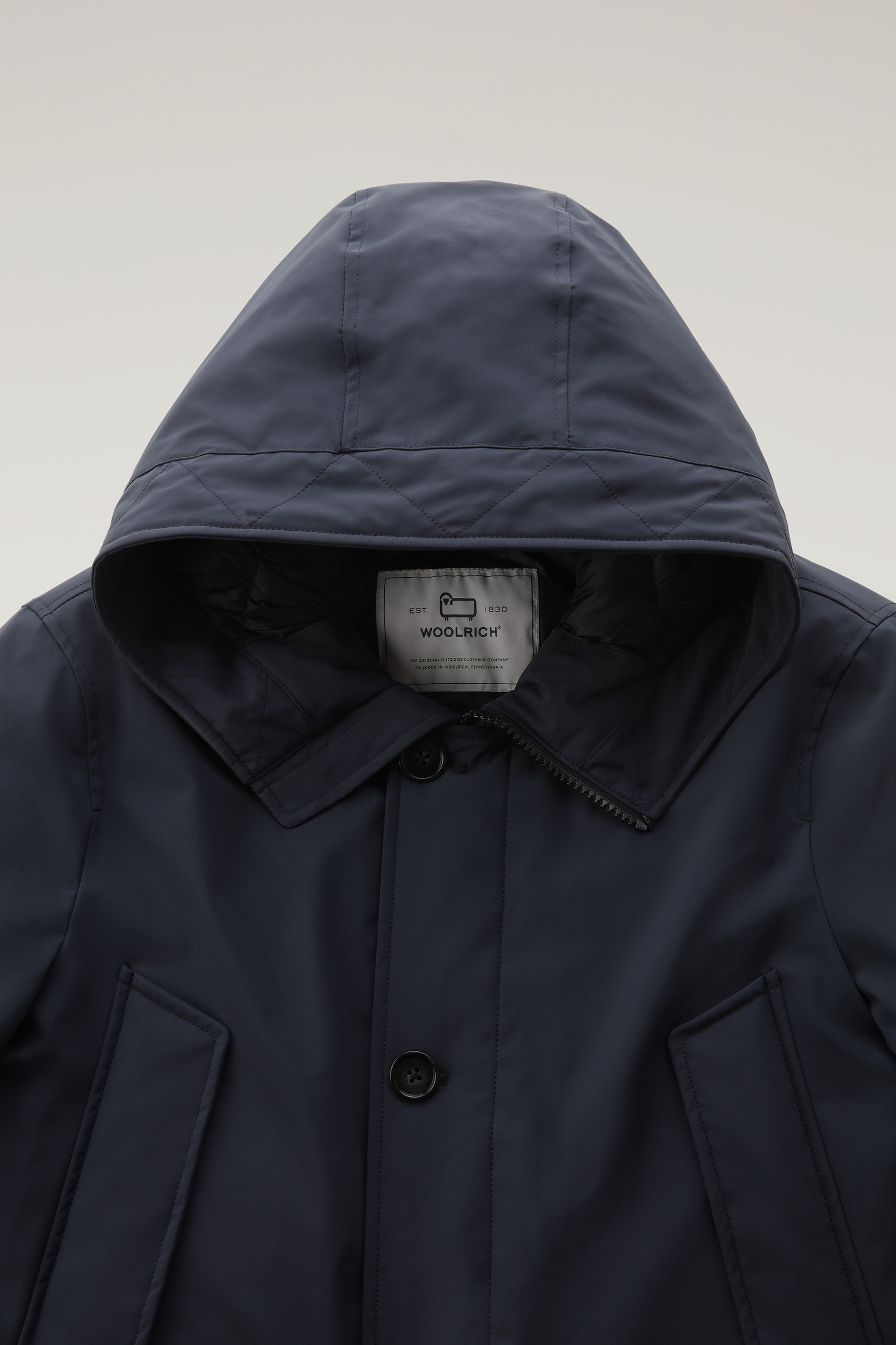 Men's Arctic Parka in Stretch Nylon Blue | Woolrich USA