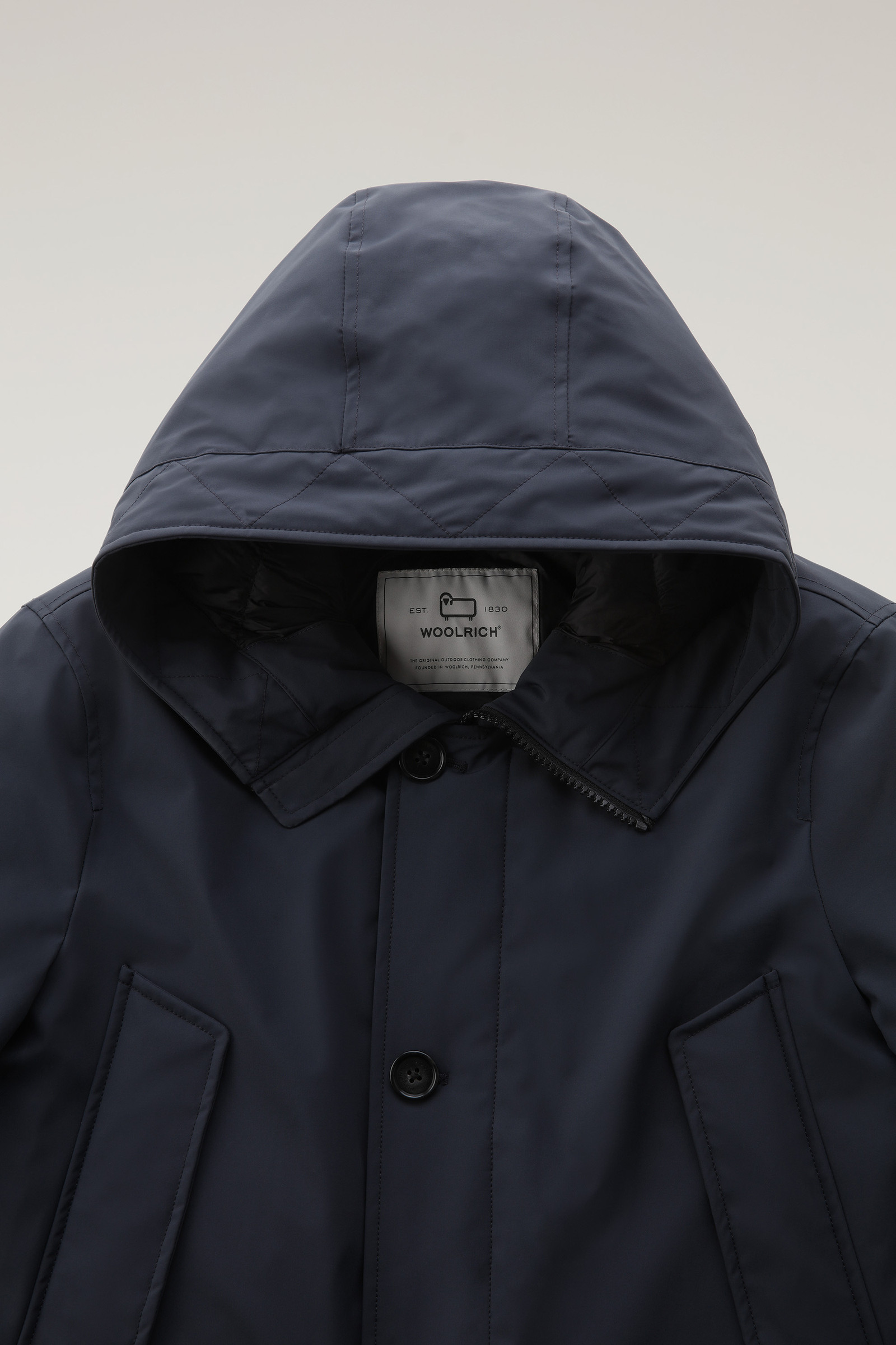 Arctic Parka in Stretch Nylon - Men - Blue