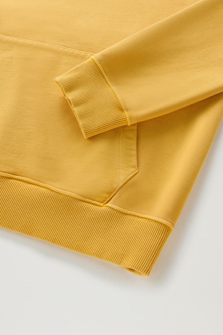 Sweat-shirt à capuche 1830 en pur coton Jaune photo 7 | Woolrich