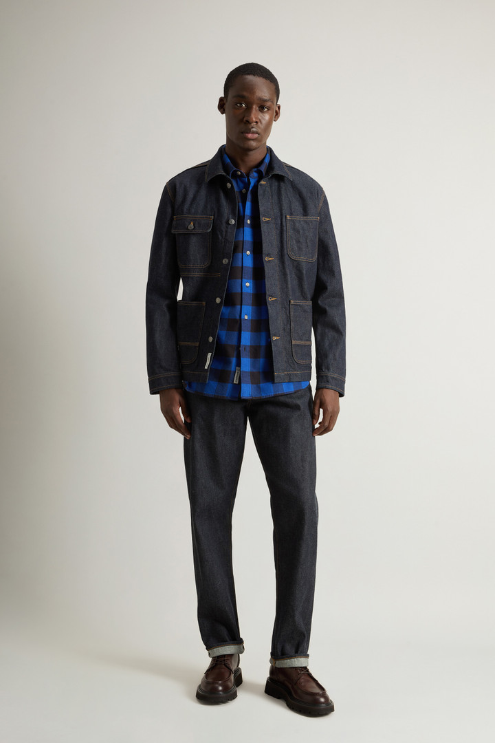 Traditional Flannel Check Shirt Blue photo 2 | Woolrich