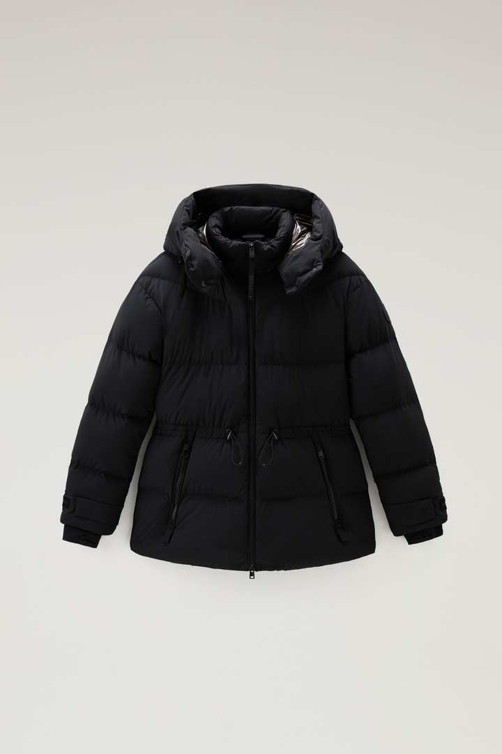 Stretch Nylon Down Jacket with Detachable Hood Black photo 1 | Woolrich