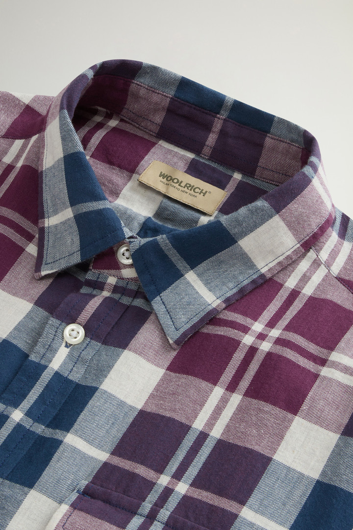 Flanellen overhemd van zuiver Madras-katoen met geruit patroon Meerkleurig photo 6 | Woolrich