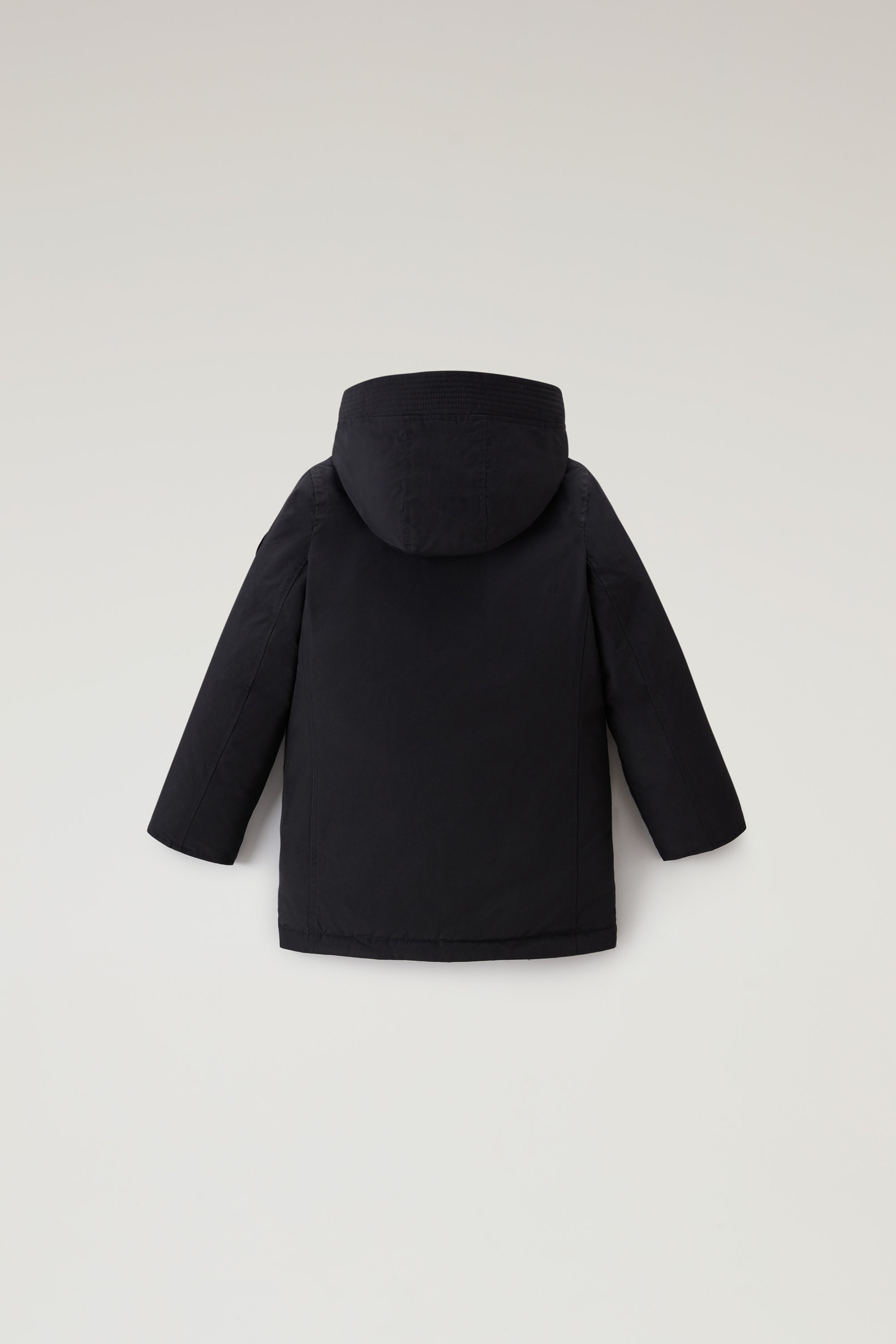 Girl's Arctic Parka in Ramar Cloth with Satin Details Black photo 2 | Woolrich