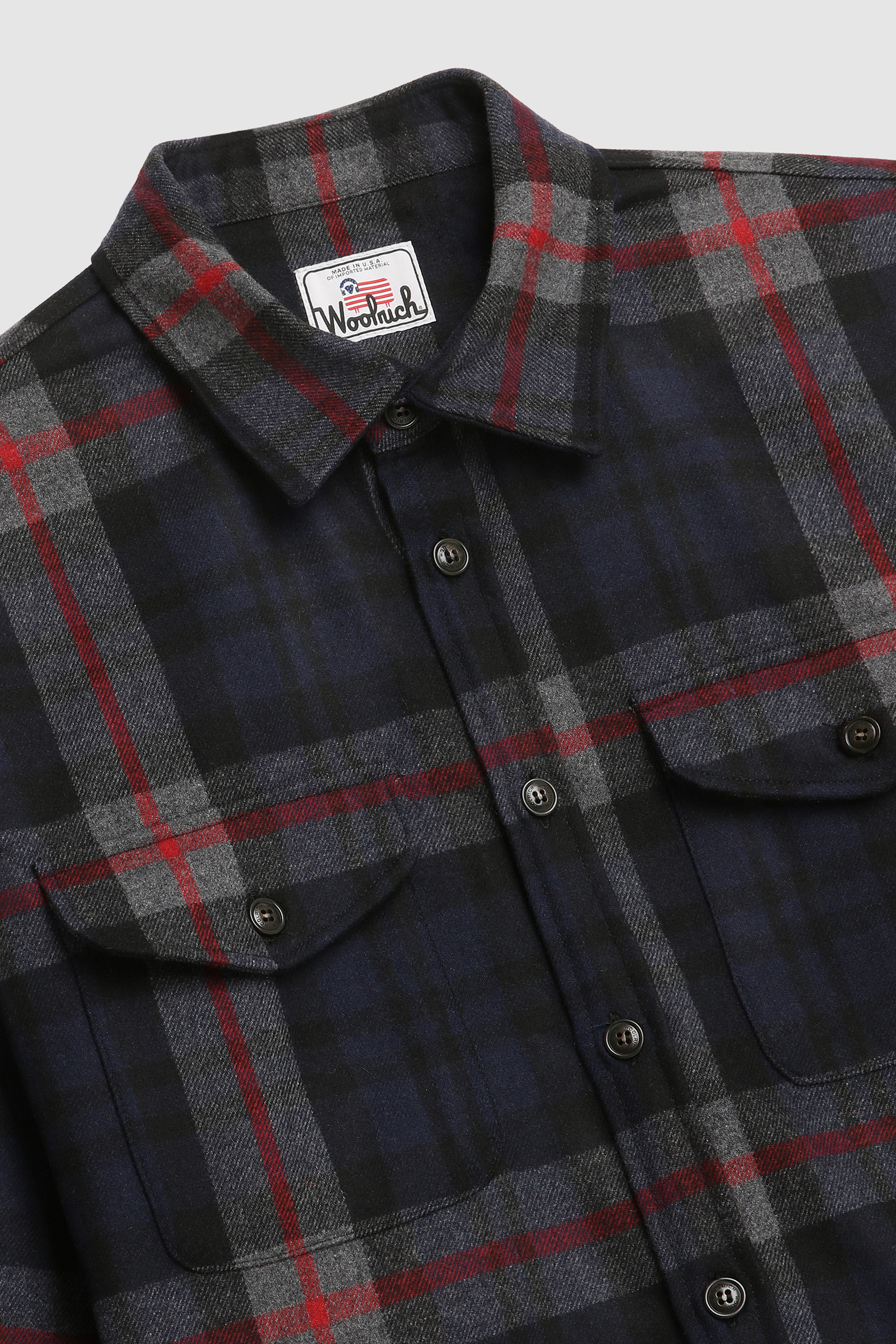 Oxbow Flannel Shirt - Made in Usa Blue photo 8 | Woolrich