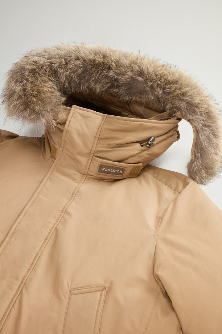 Polar Parka in Ramar Cloth with High Collar and Fur Trim Beige photo 8 | Woolrich