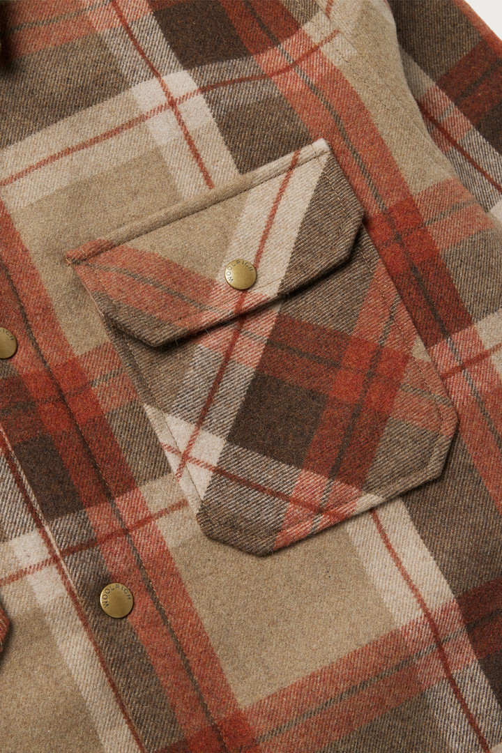 Check Overshirt with Internal Quilting - One Of These Days / Woolrich Brown photo 4 | Woolrich