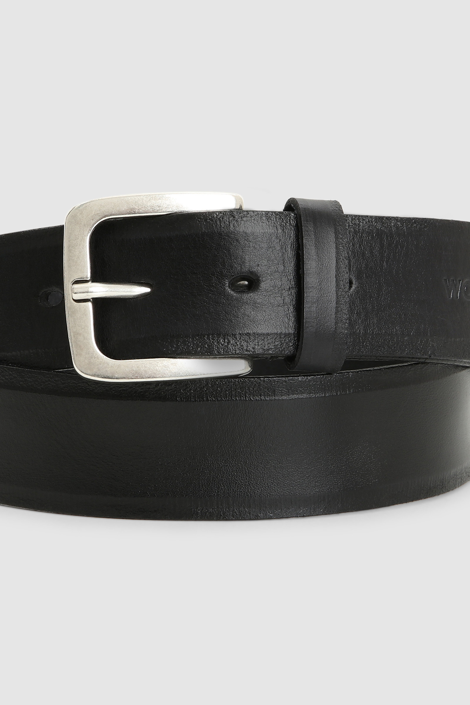 Dyed Leather Belt Black photo 3 | Woolrich