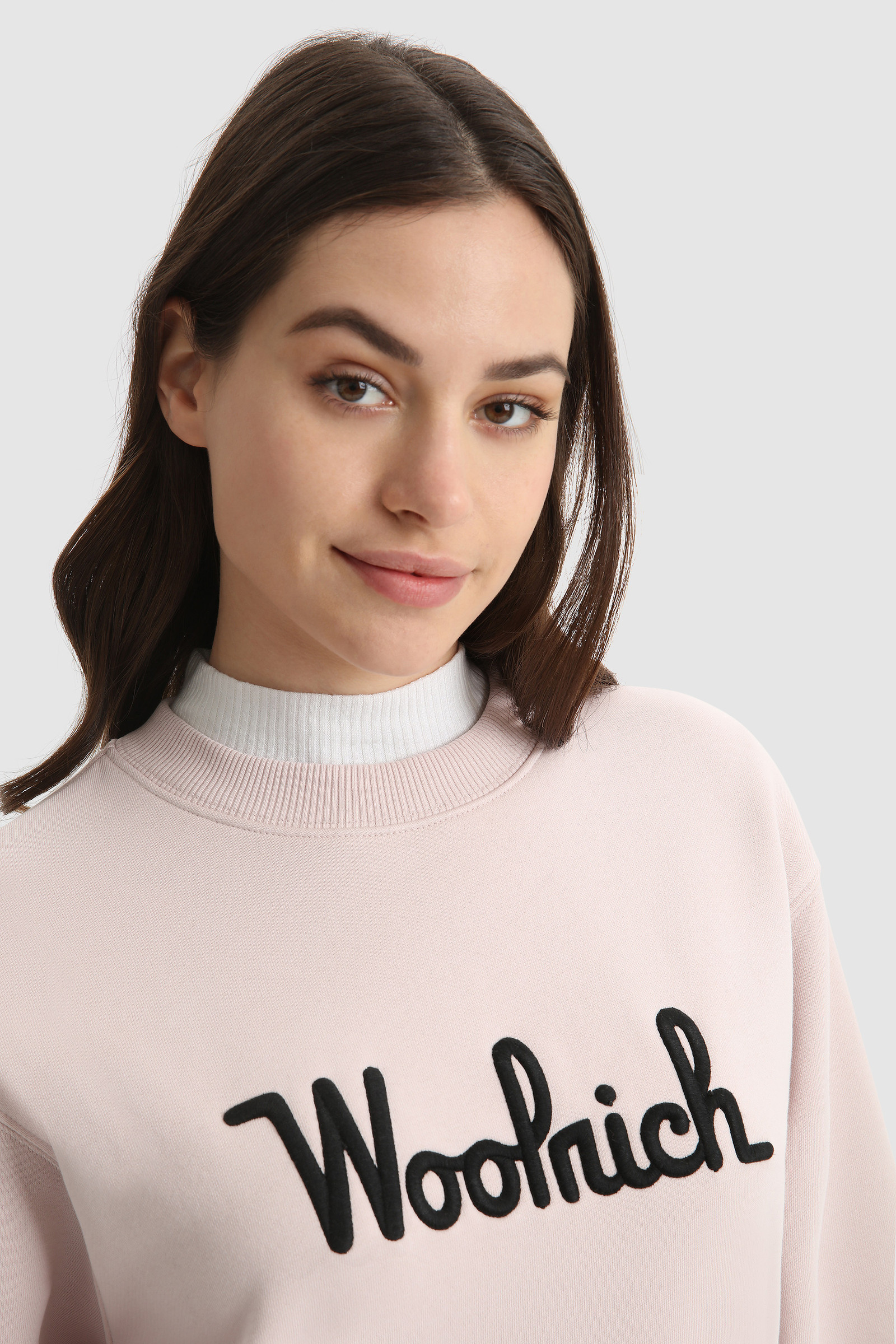 Cotton Sweatshirt with Logo Pink photo 5 | Woolrich