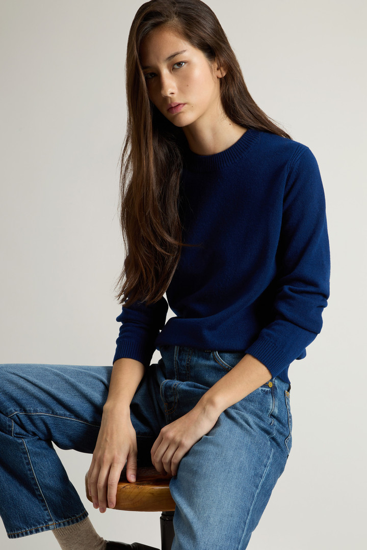 Pure Cashmere Sweater with Boat Neck Blue photo 4 | Woolrich