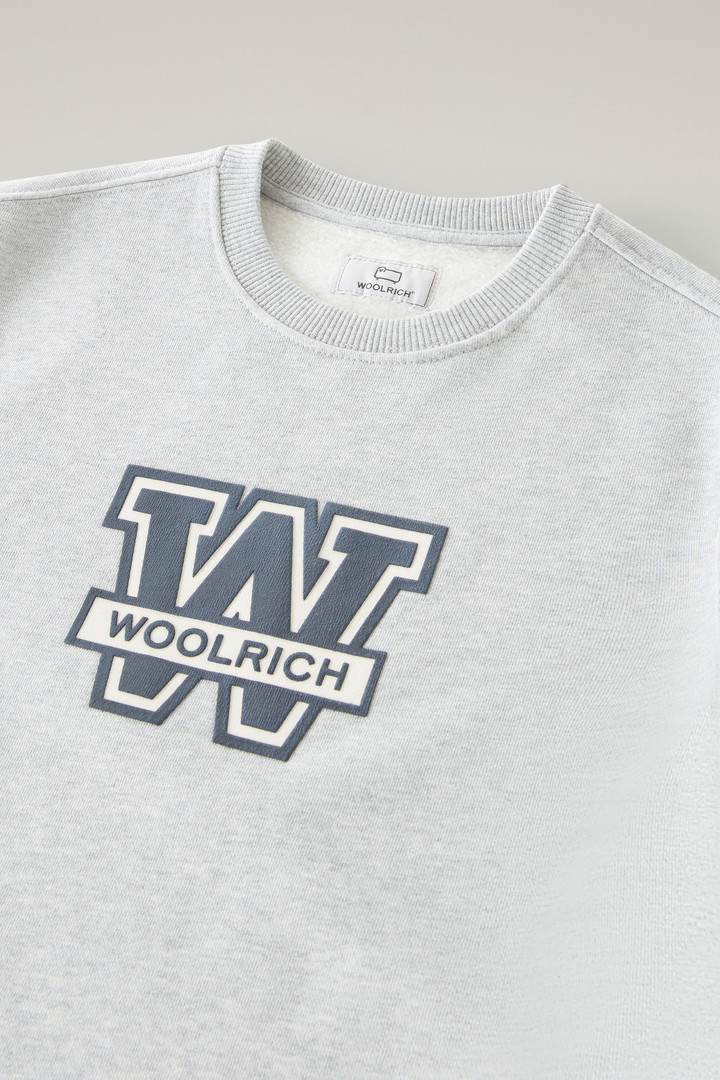 Boys' Crewneck in Pure Cotton Gray photo 3 | Woolrich