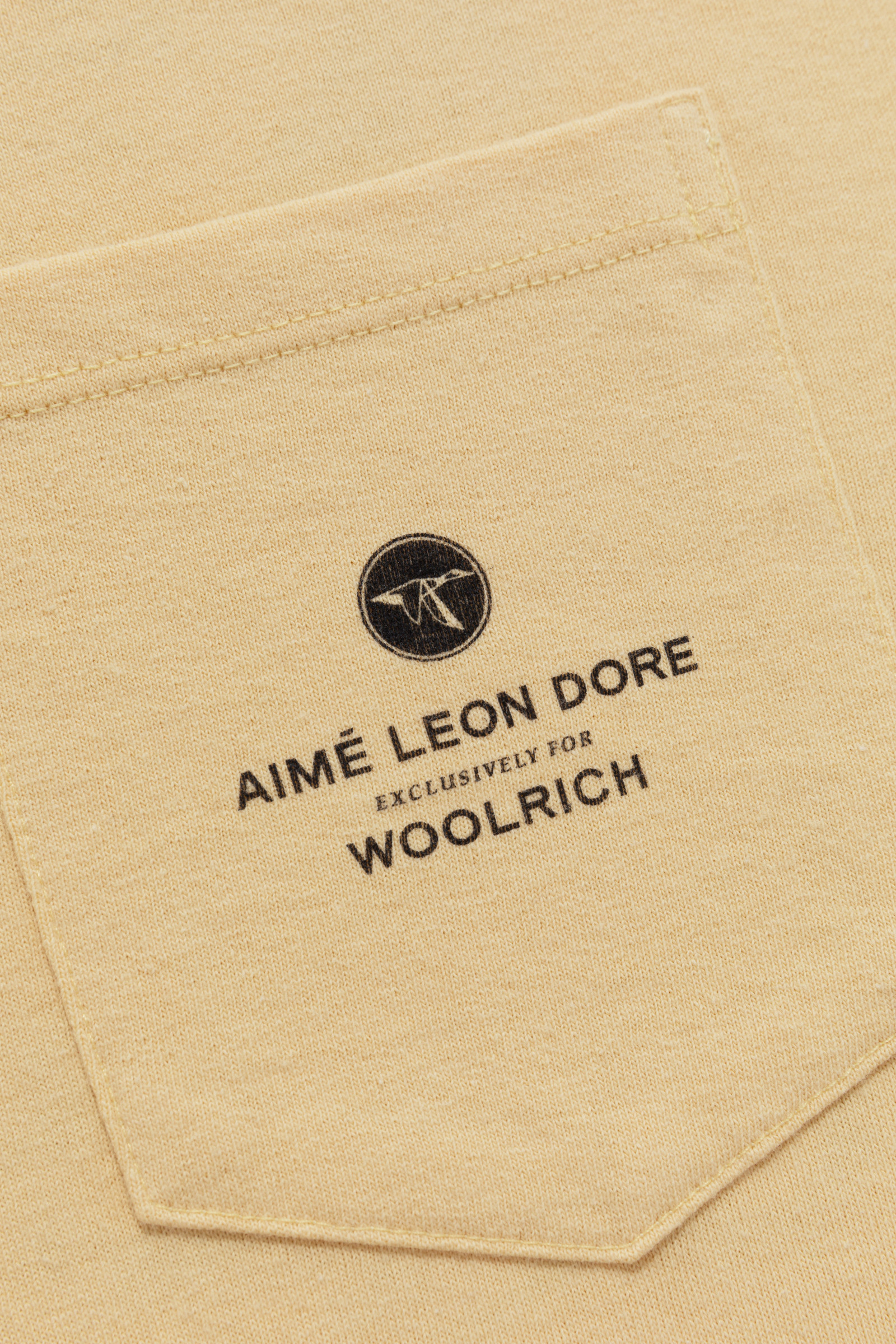 Long Sleeve Back Graphic Printed Tee - Aimé Leon Dore / Woolrich Yellow photo 4 | Woolrich