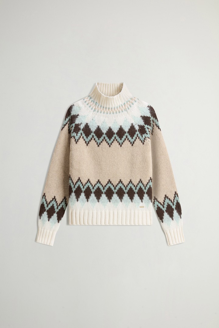 Trui met Fair Isle-patroon van wolmix en mohair Wit photo 5 | Woolrich