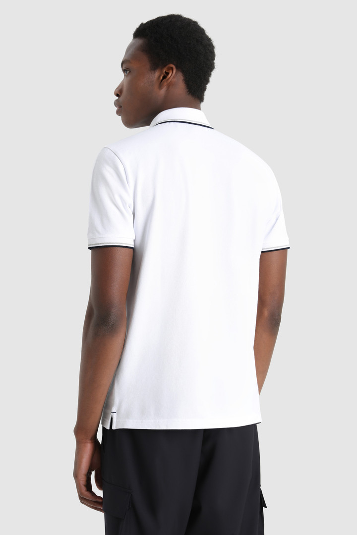 Monterey Polo Shirt in Stretch Cotton Piquet White photo 3 | Woolrich
