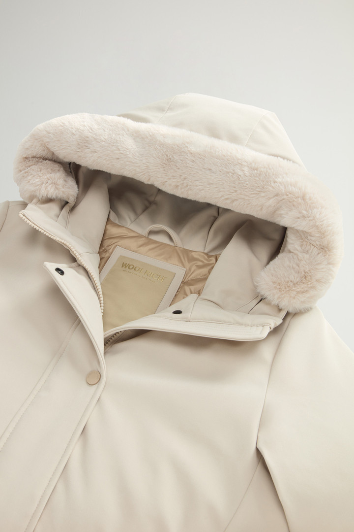 Firth Parka in Tech Softshell with Removable Faux Fur Collar Khaki photo 6 | Woolrich