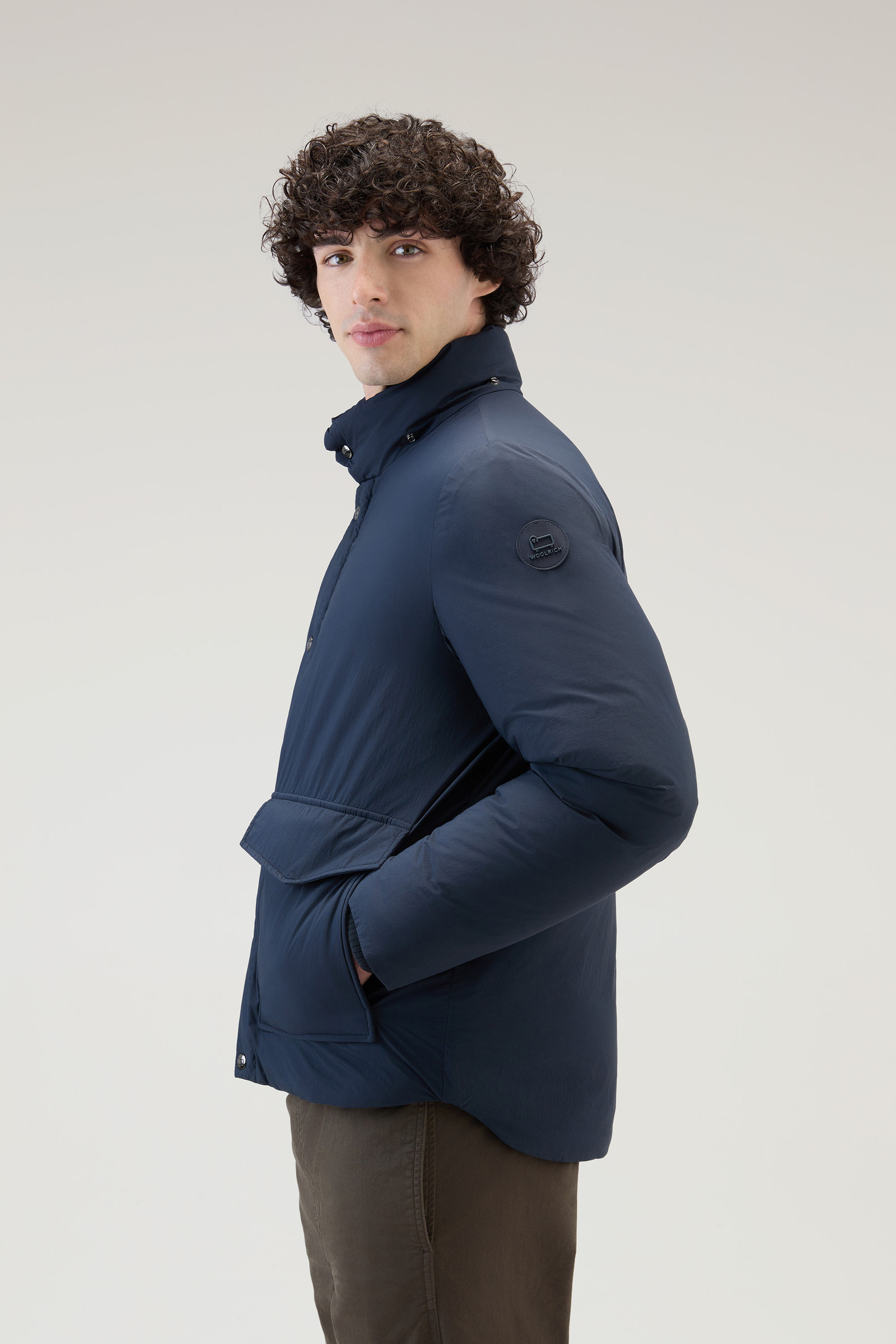 Men's Aleutian Jacket in Taslan Nylon Blue | Woolrich USA