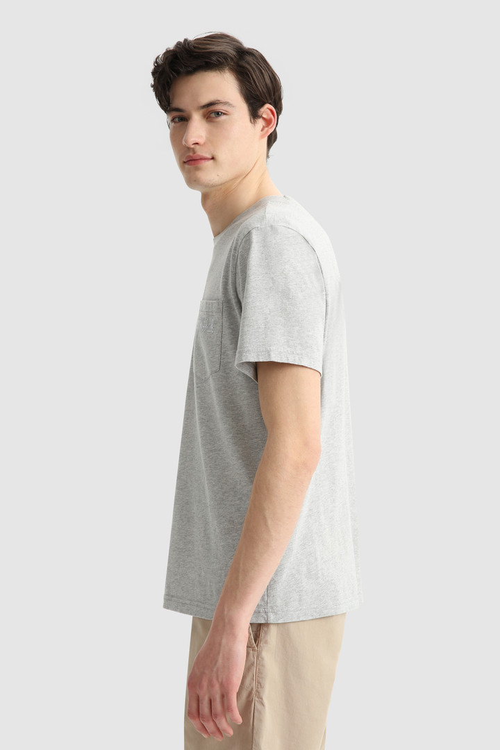 Embossed logo pocket tee