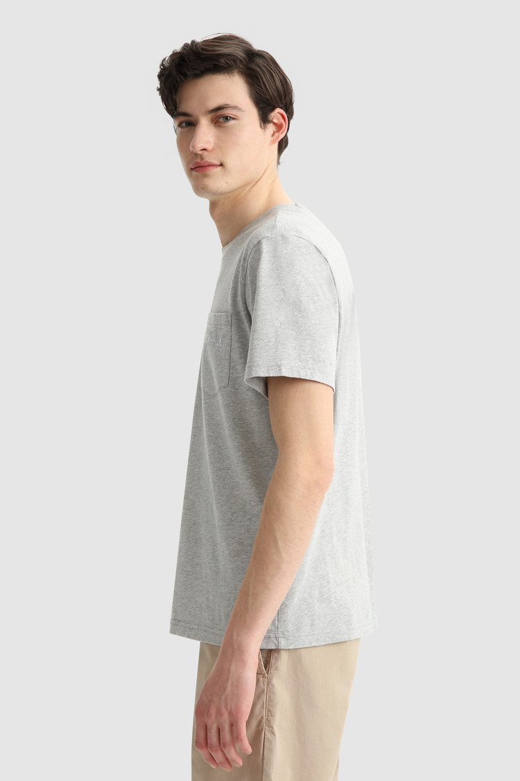 Embossed logo pocket tee