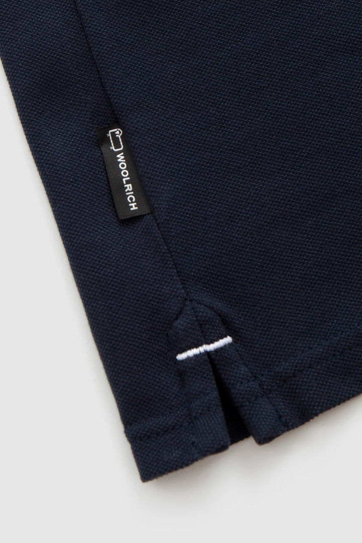 Polo Gracious en piqué de coton extensible bleu photo 6 | Woolrich