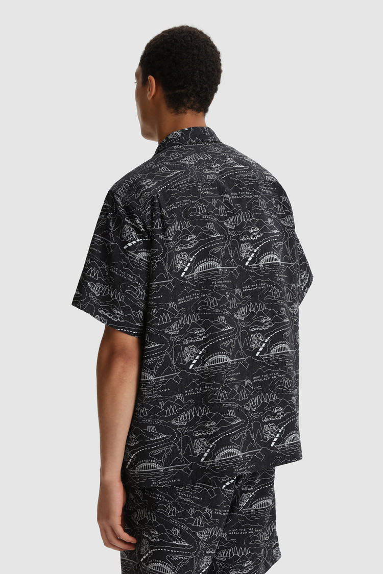 Tencel hemd met Trail patroon