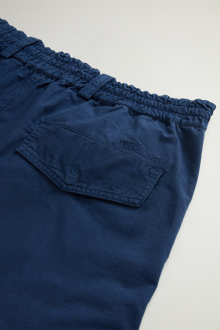 Garment-Dyed Pure Cotton Ripstop Shorts by Todd Snyder Blue photo 7 | Woolrich