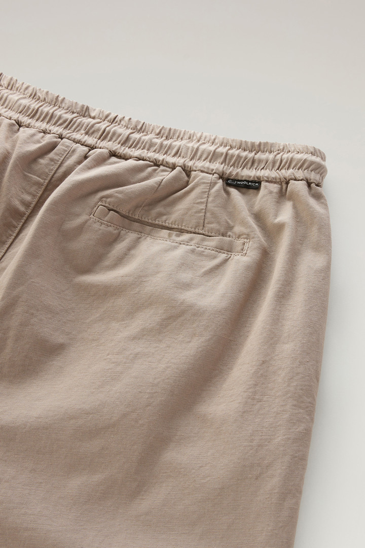 Garment Dyed Cargo Pants in Cotton-linen Blend Beige photo 7 | Woolrich