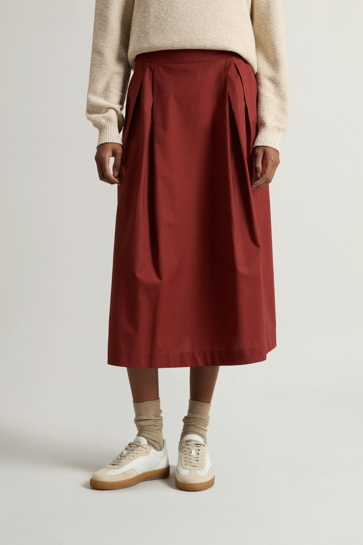 Pure Cotton Poplin Skirt Red photo 2 | Woolrich