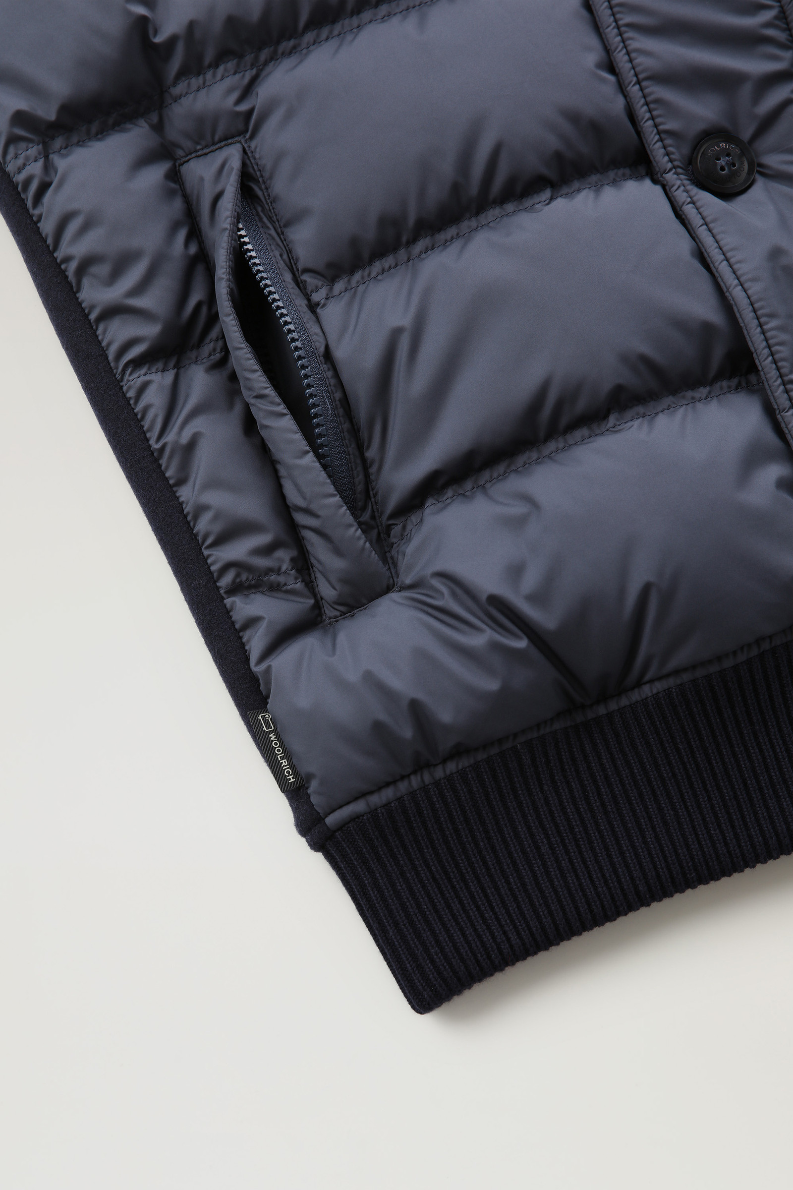 Giacca ibrida in misto lana blu photo 8 | Woolrich