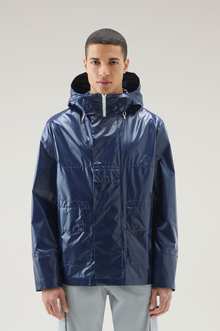 Resine Jacket in Ripstop Fabric with Hood Blue photo 1 | Woolrich