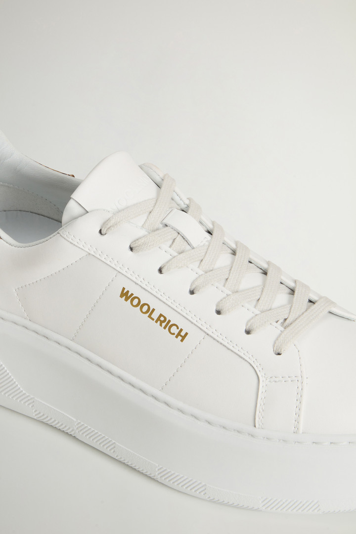 Chunky Court Sneakers in Leather White photo 5 | Woolrich