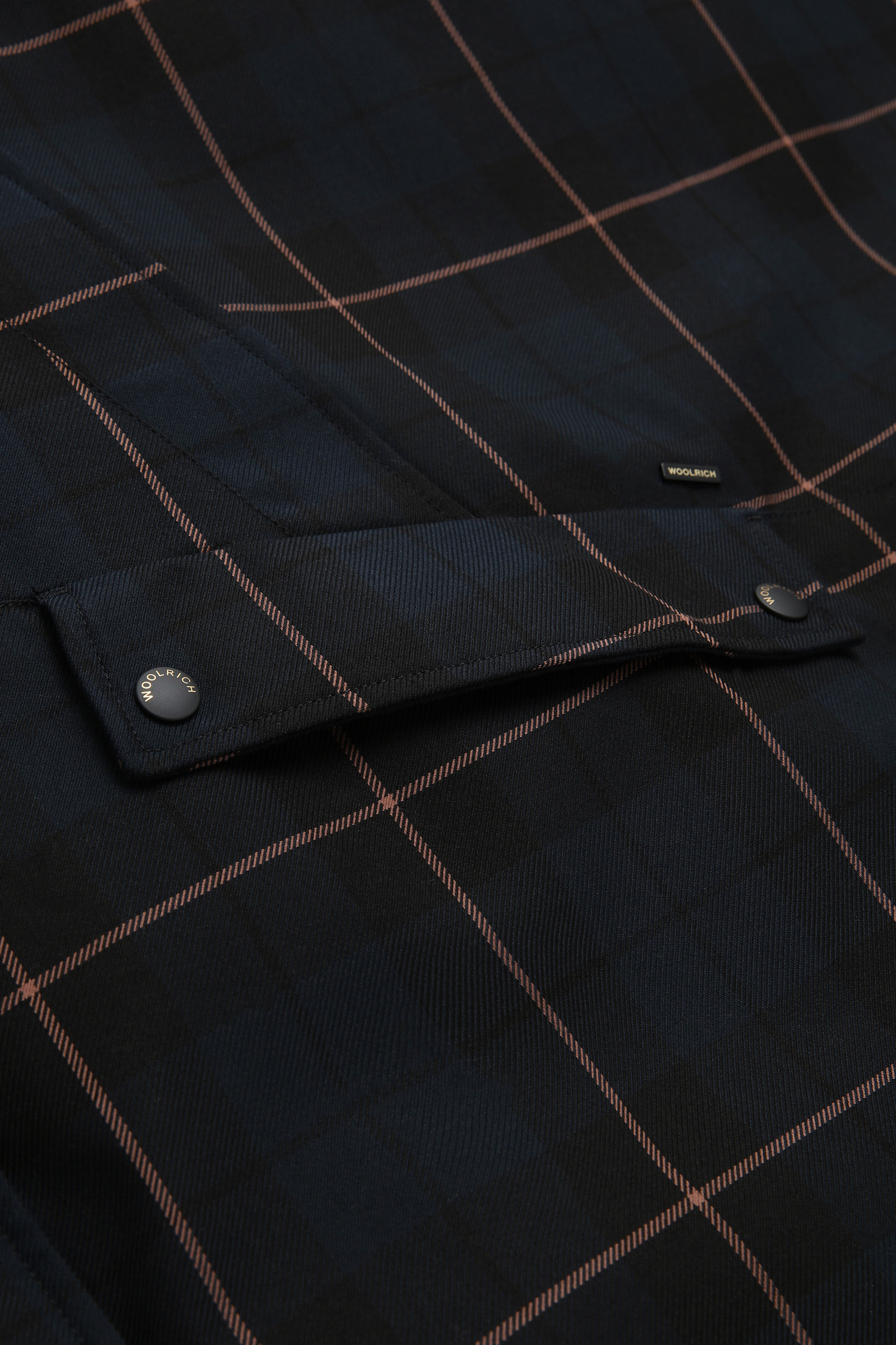 Meade Cape with Buffalo Check Pattern Blue photo 9 | Woolrich