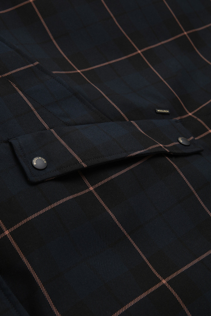 Meade Cape with Buffalo Check Pattern Blue photo 9 | Woolrich