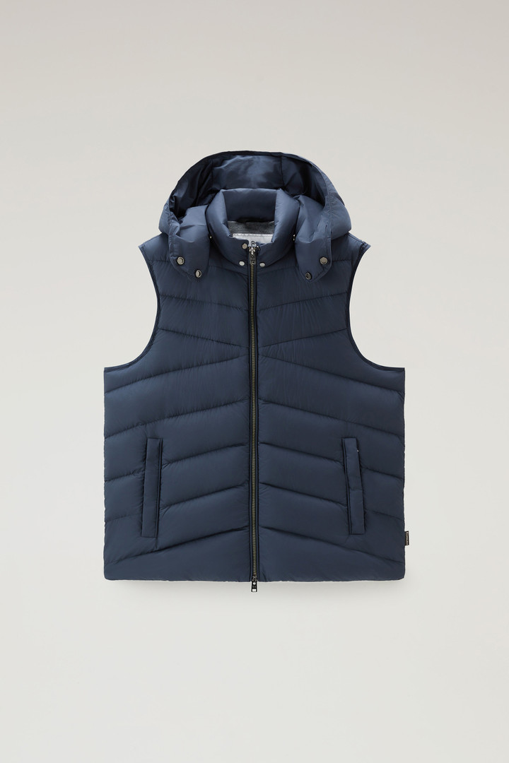 Sundance Padded Microfiber Vest with Detachable Hood Blue photo 1 | Woolrich