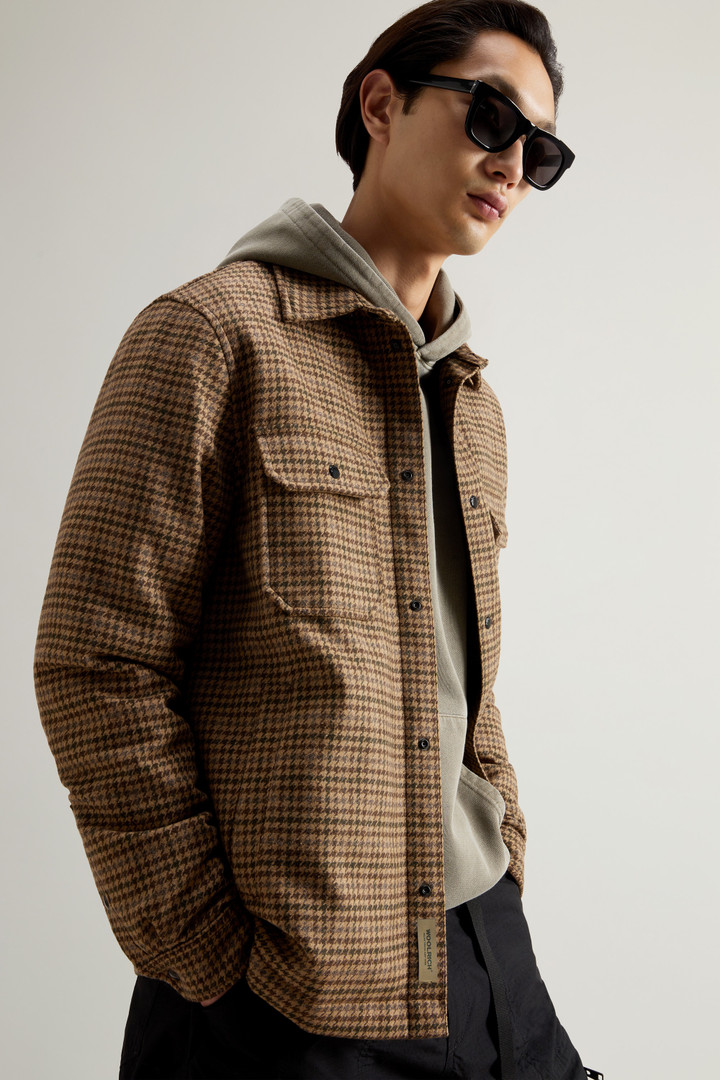 ALASKAN WOOL CHECK OVERSHIRT Beige photo 4 | Woolrich