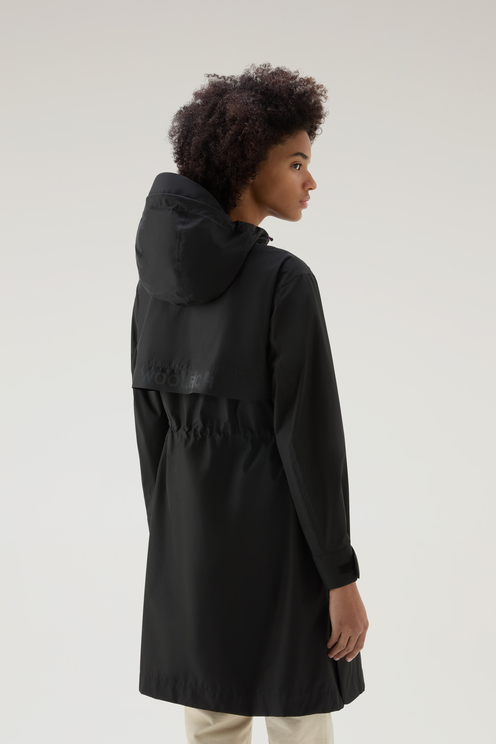 Long Hooded Parka in GORE-TEX INFINIUM Black photo 3 | Woolrich