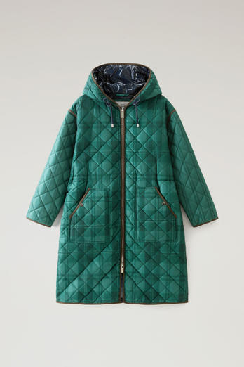 Quilted Patchwork Parka with Satin Nylon Lining Green | Woolrich