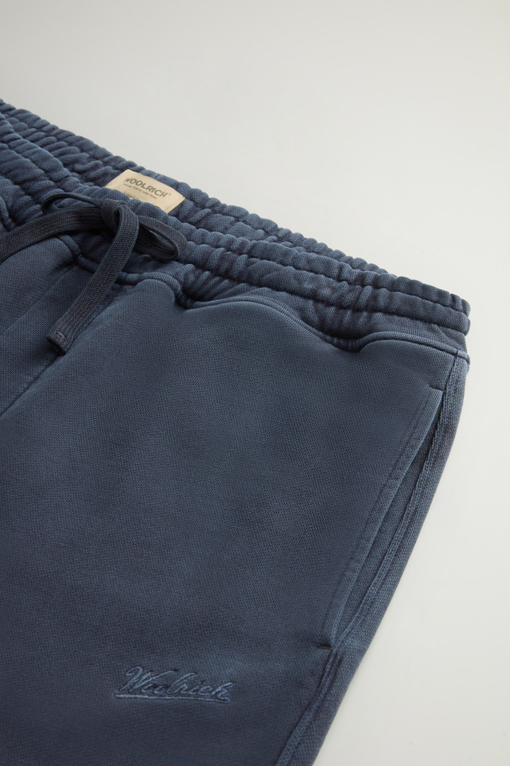 Garment-Dyed Pants in Pure Cotton Fleece Blue photo 6 | Woolrich