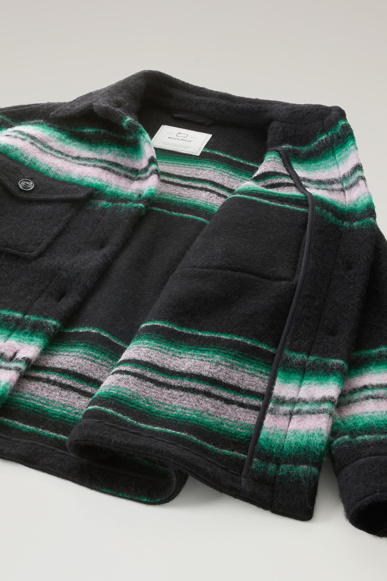 Gentry Overshirt in Wool Blend Black photo 9 | Woolrich