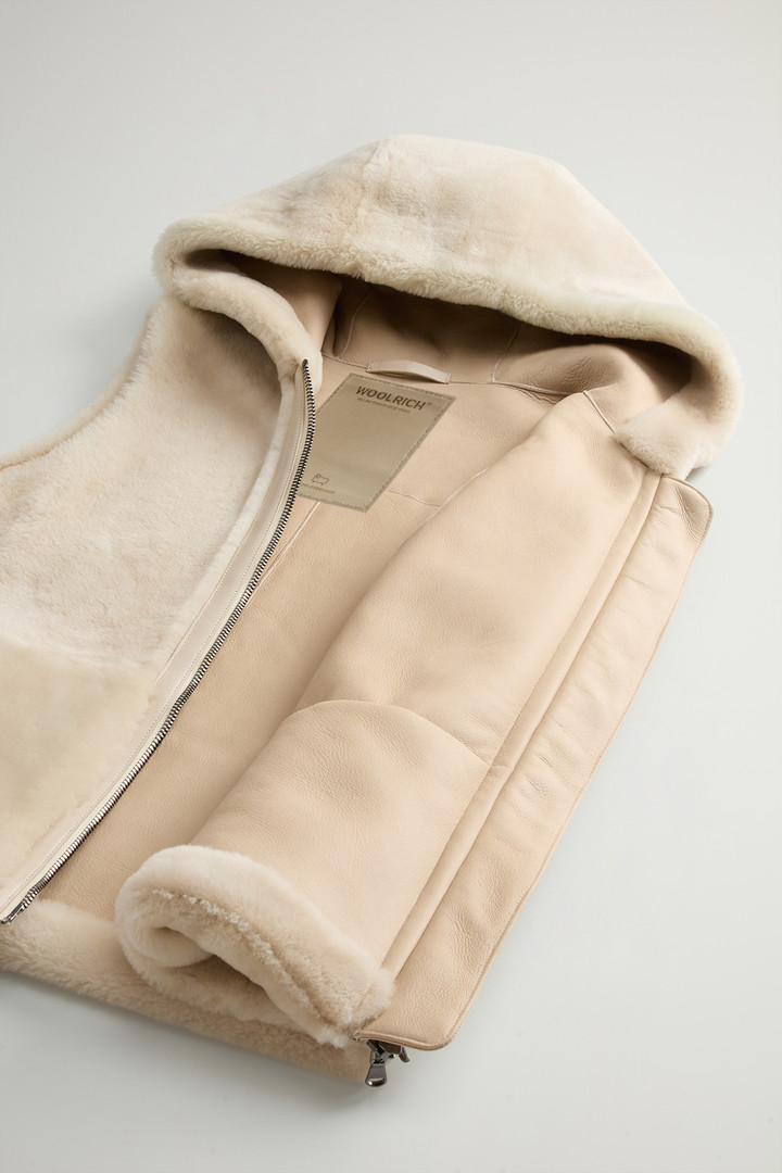 Hooded Fur Vest Beige photo 8 | Woolrich