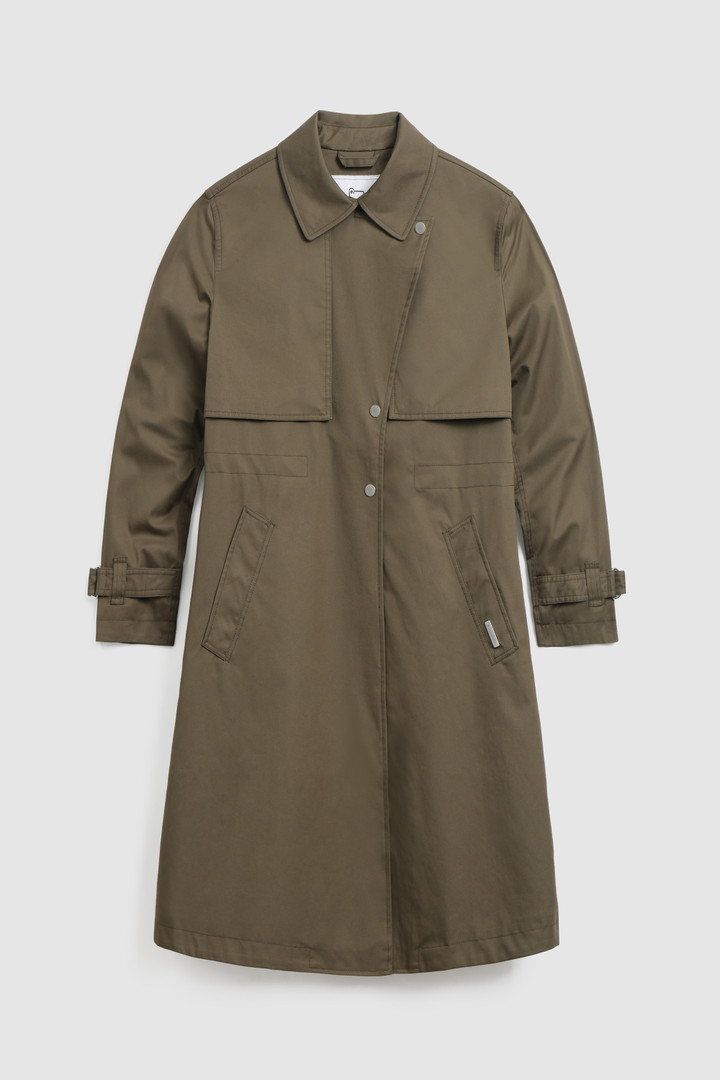 Leichter Trenchcoat Havice mit bedrucktem Karofutter Grün photo 4 | Woolrich
