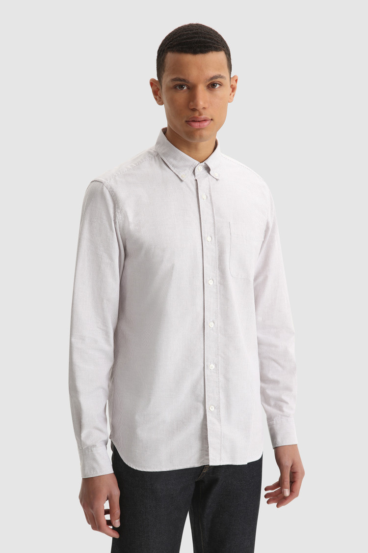 Camisa Oxford de algodón grueso