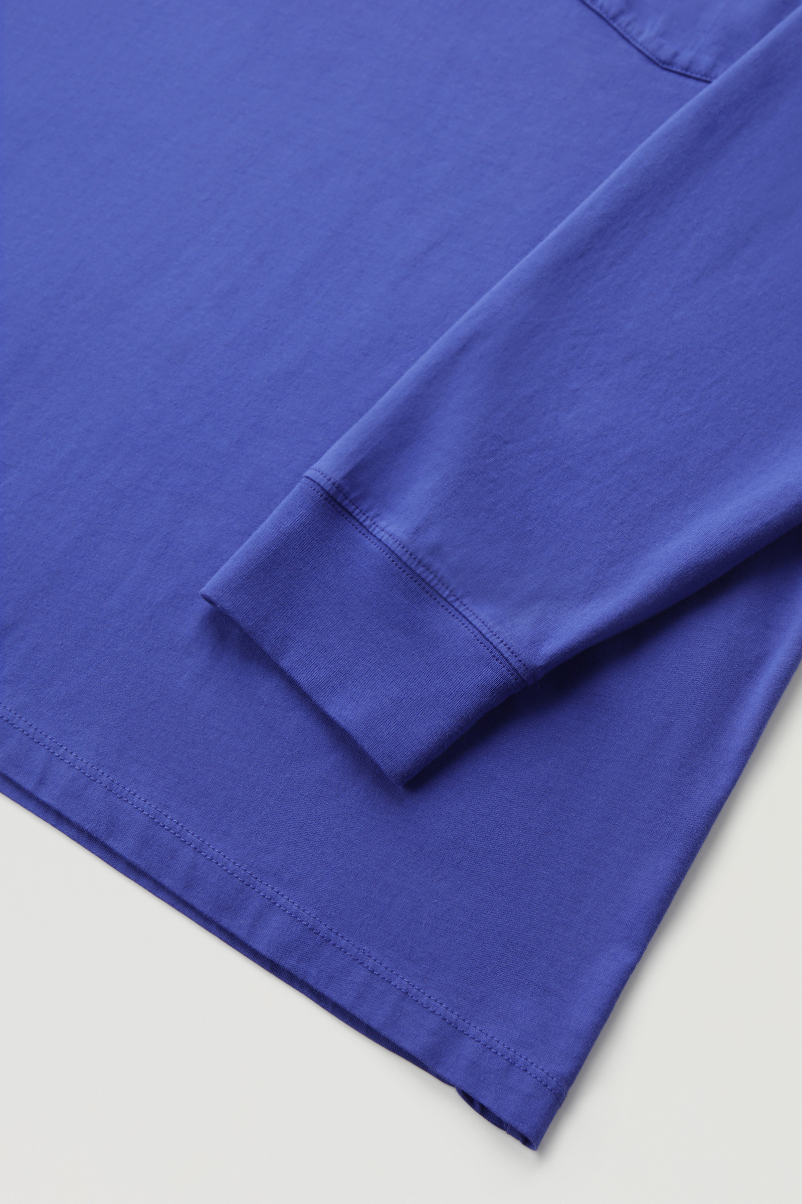 Cotton foundation T-shirt met lange mouwen blauw photo 9 | Woolrich