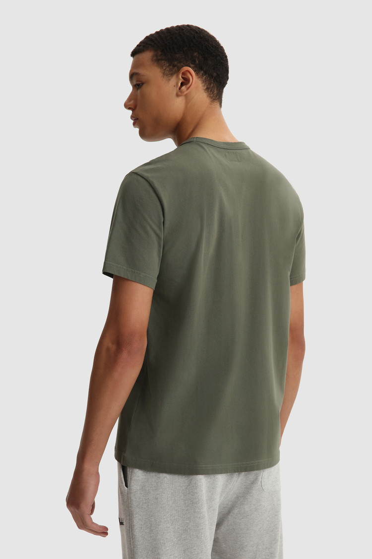 Katoenen T-shirt met macro logo